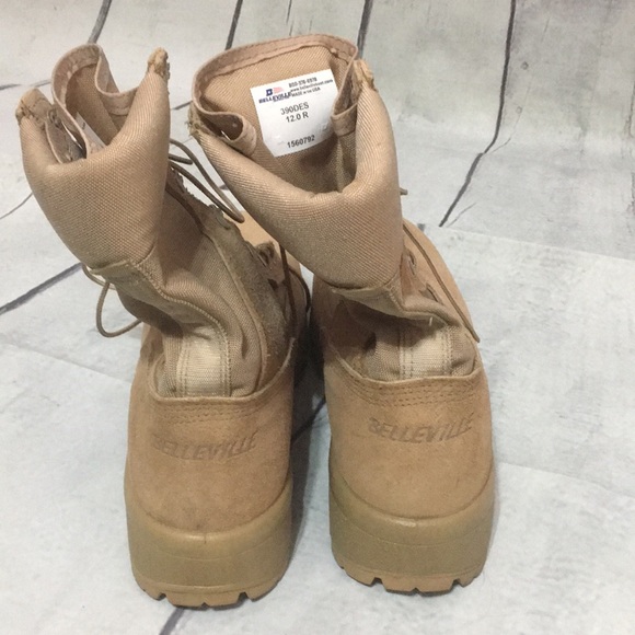 Belleville Men’s Tan Tie Up Suede Combat boots NEW Army - Picture 7 of 7